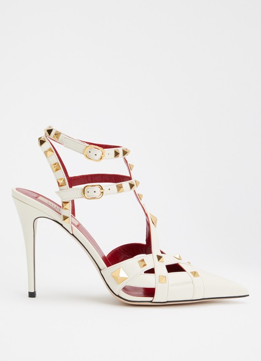 Valentino Garavani Rockstud pump van geitenleer met studs