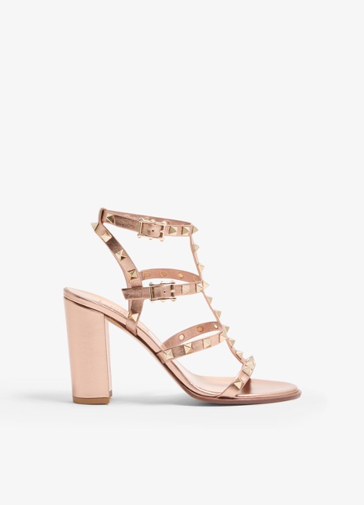 Valentino Garavani Rockstud sandalette van kalfsleer met studs