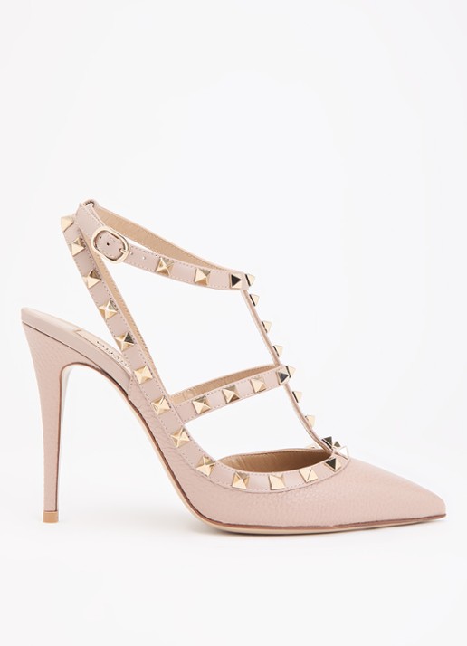 Valentino Garavani Rockstud slingback van lakleer met studs