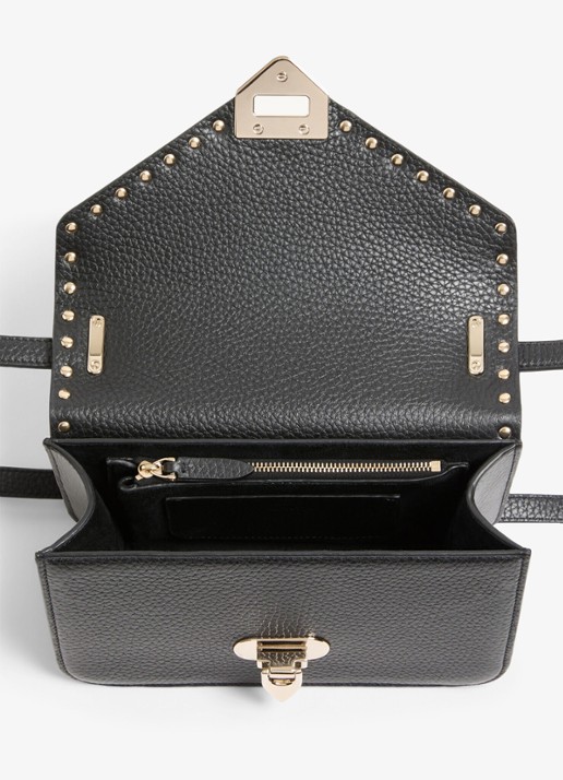 Valentino Garavani Rockstud Small schoudertas van kalfsleer - detail 5 zwart