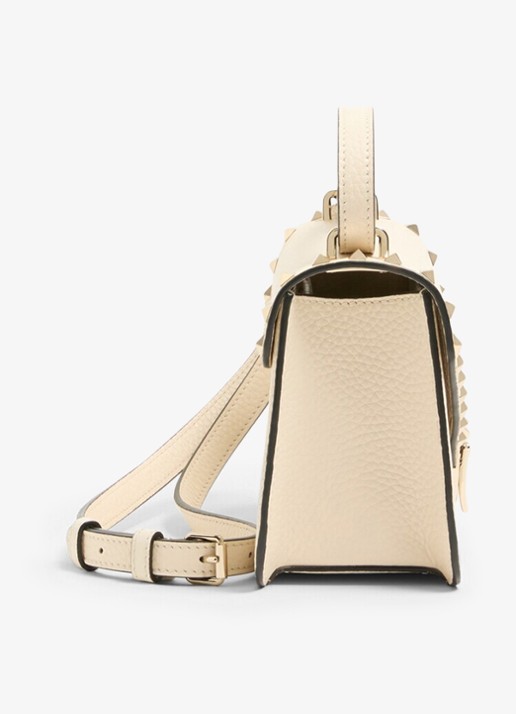 Valentino Garavani Rockstud Small schoudertas van kalfsleer - detail 4 creme