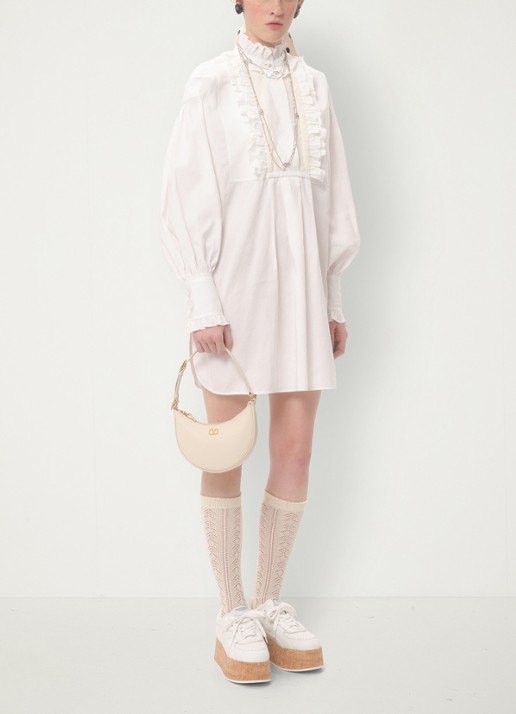 Valentino Garavani Schoudertas van kalfsleer - detail 4 creme