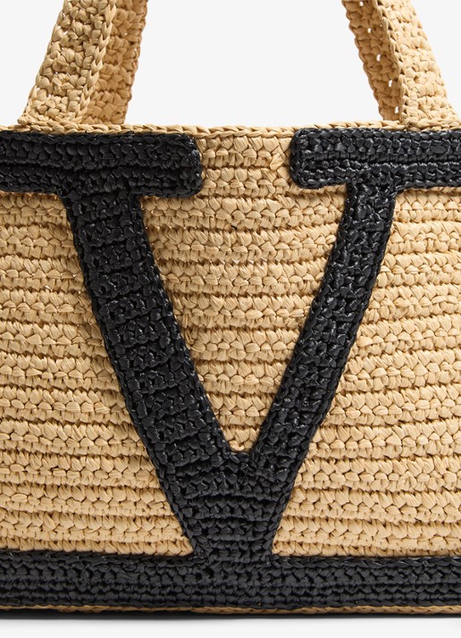 Valentino Garavani Shopper van raffia - detail 3 beige