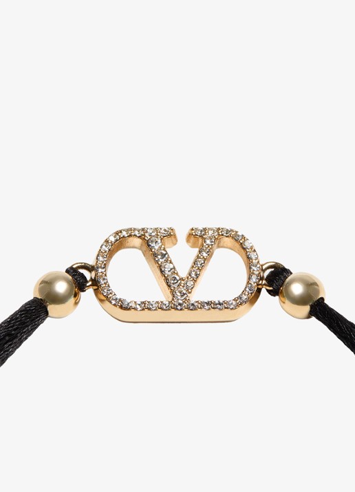 Valentino Garavani Signature armband met logo - detail 5 zwart