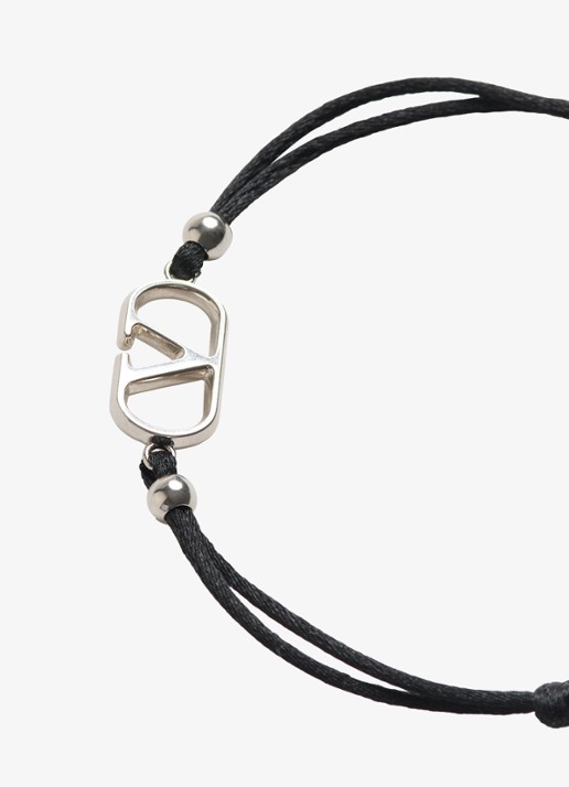 Valentino Garavani Signature armband met logo - detail 3 zwart