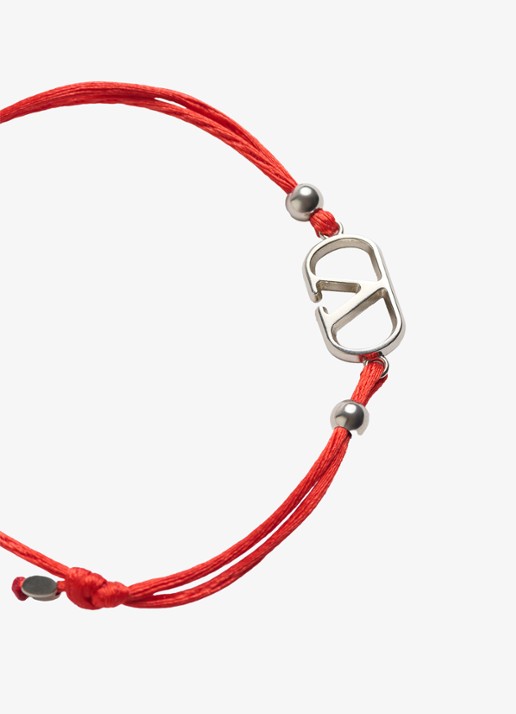 Valentino Garavani Signature armband met logo - detail 3 rood