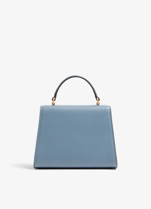 Valentino Garavani Small handtas van kalfsleer - achterkant blauwgrijs