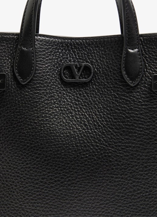 Valentino Garavani Small handtas van kalfsleer - detail 4 zwart