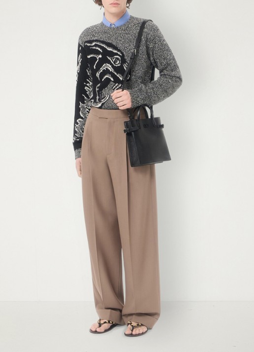 Valentino Garavani Small handtas van kalfsleer - detail 5 zwart