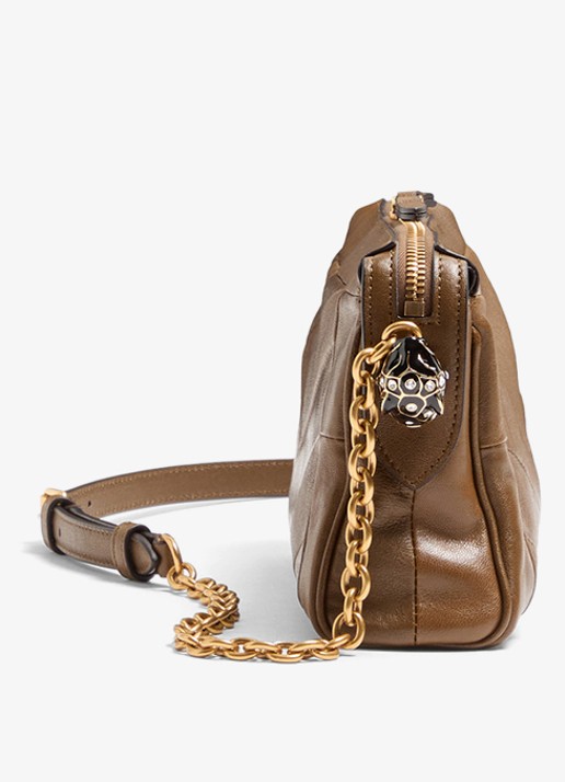Valentino Garavani Small schoudertas van lamsleer - detail 2 bruin