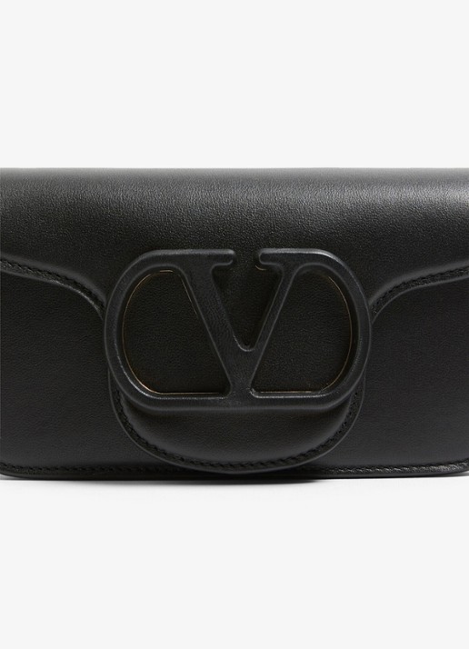 Valentino Garavani Small schoudertas van lamsleer - detail 3 zwart