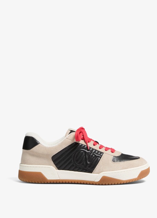 Valentino Garavani Sneaker van leer met suède details