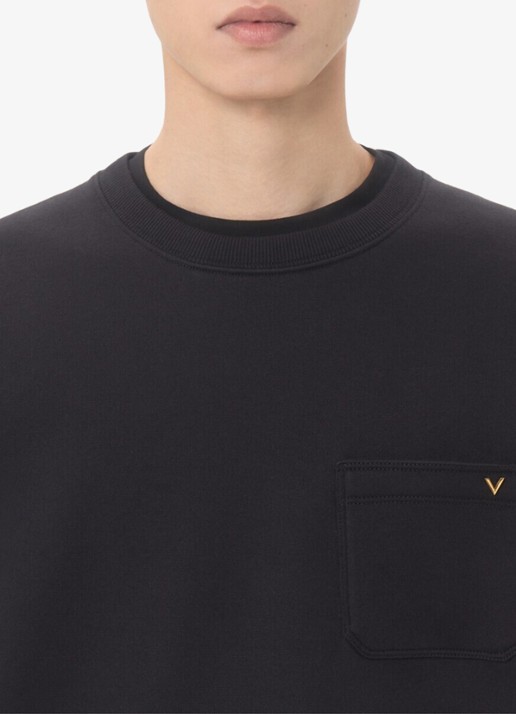 Valentino Garavani Sweater met borstzak - detail 4 zwart