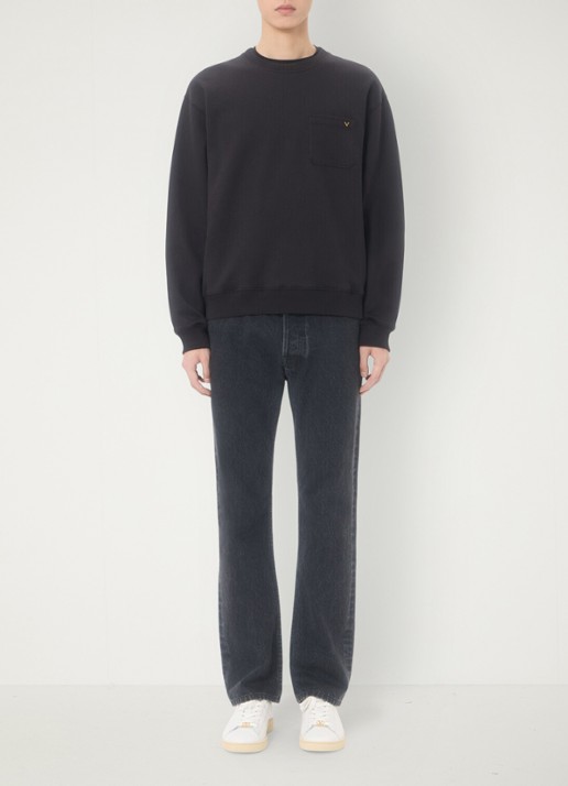 Valentino Garavani Sweater met borstzak - voorkant 7 zwart
