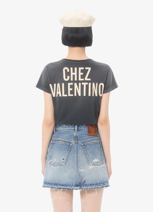 Valentino Garavani T-shirt met front- en backprint - achterkant 8 zwart