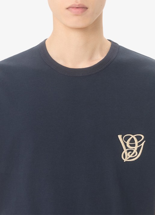 Valentino Garavani T-shirt met logo - detail 3 donkerblauw
