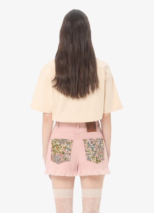 Valentino Garavani T-shirt met logoborduring - achterkant creme