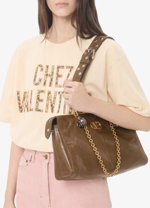 Valentino Garavani T-shirt met logoborduring - detail 6 creme