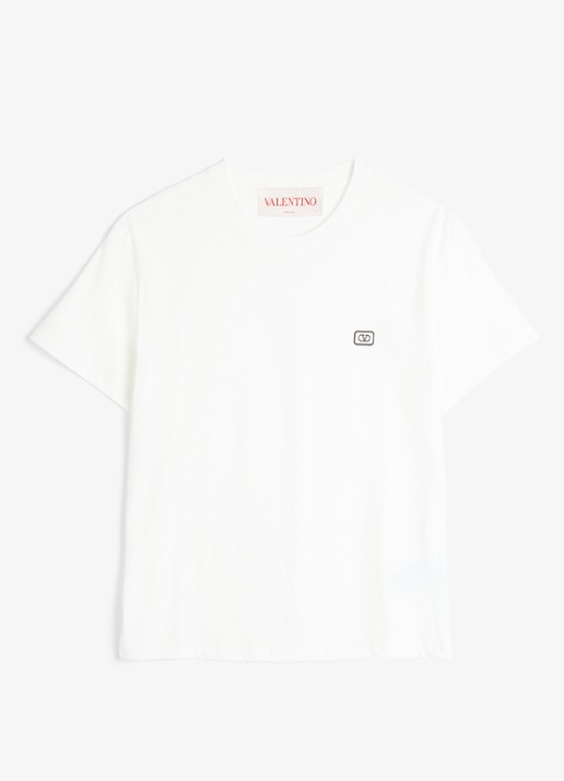 Valentino Garavani T-shirt met logoborduring - voorkant wit