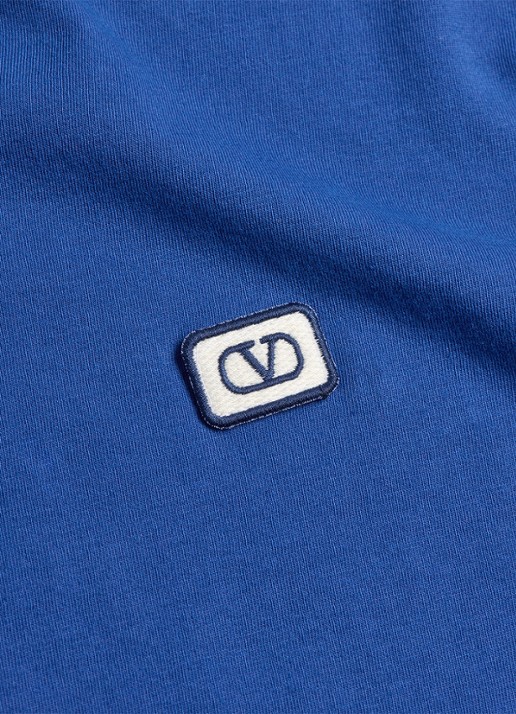 Valentino Garavani T-shirt met logoborduring - detail 7 blauw