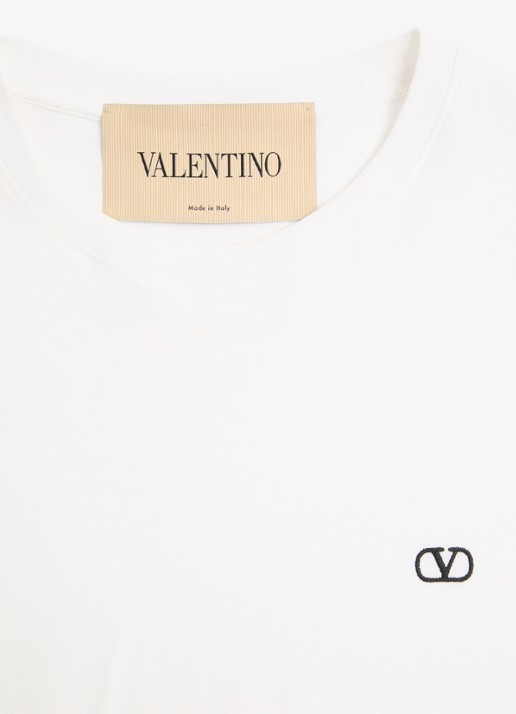 Valentino Garavani T-shirt met logoborduring - detail 7 wit