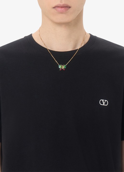 Valentino Garavani T-shirt met logoborduring - detail 6 zwart