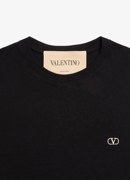 Valentino Garavani T-shirt met logoborduring - detail 7 zwart