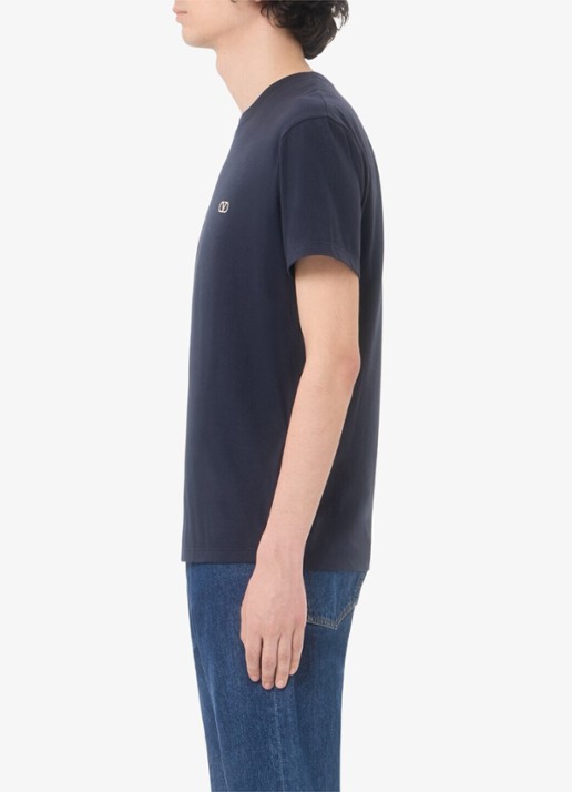 Valentino Garavani T-shirt met logoborduring - detail 5 donkerblauw