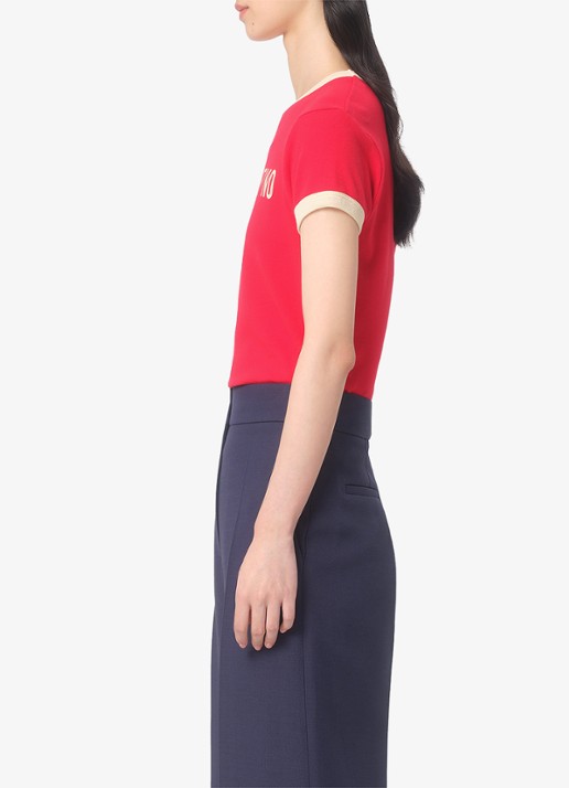 Valentino Garavani T-shirt met logoprint - detail 4 rood
