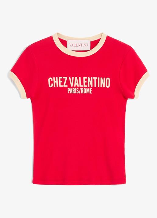 Valentino Garavani T-shirt met logoprint - voorkant rood