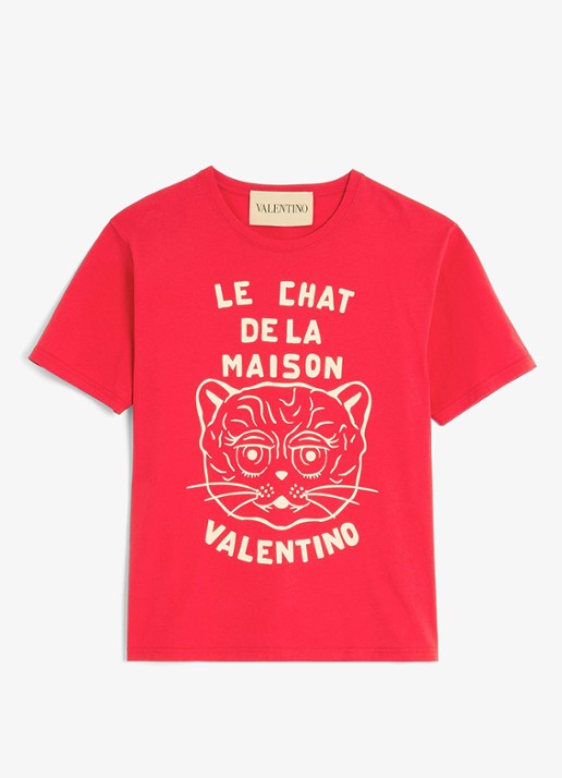 Valentino Garavani T-shirt met print - voorkant 6 rood