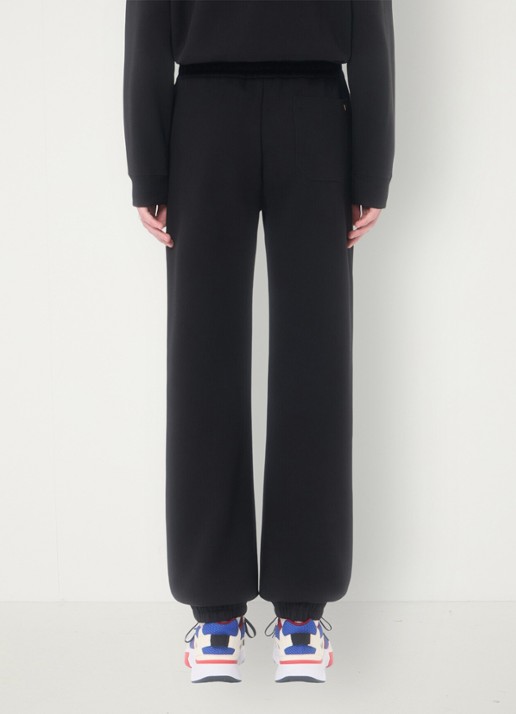 Valentino Garavani Tapered fit joggingbroek met steekzakken - achterkant 6 zwart