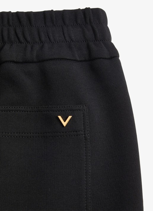 Valentino Garavani Tapered fit joggingbroek met steekzakken - detail 5 zwart