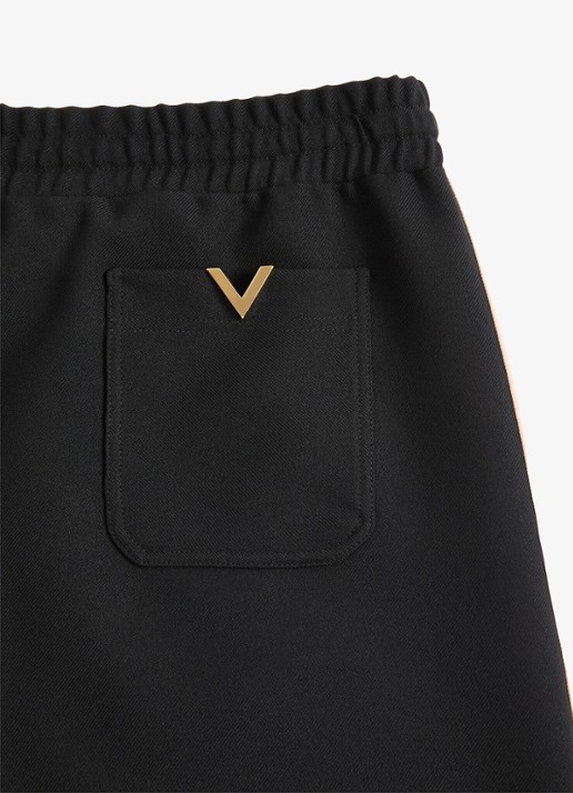 Valentino Garavani Tapered fit trackpants met steekzakken - detail 4 zwart