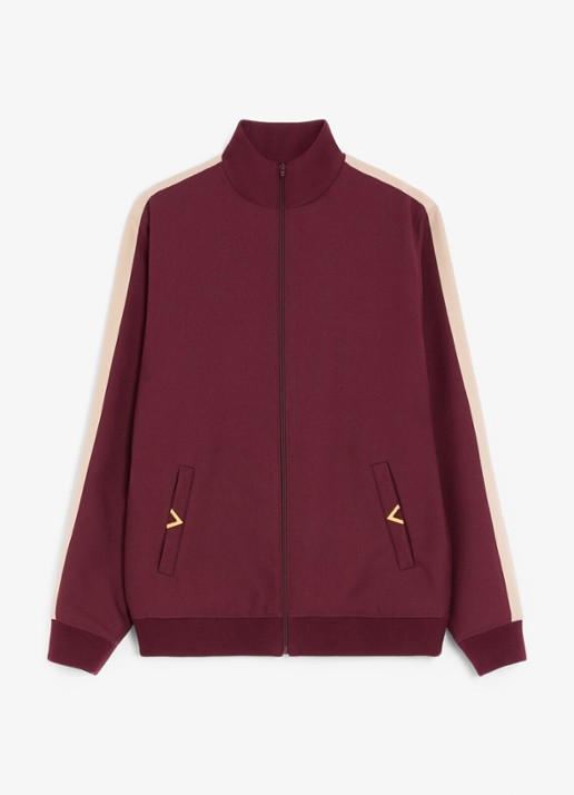 Valentino Garavani Trackvest met steekzakken - voorkant bordeauxrood