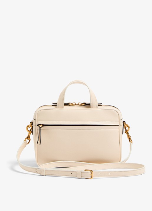 Valentino Garavani Viva Superstar Small handtas van lamsleer - achterkant 8 creme