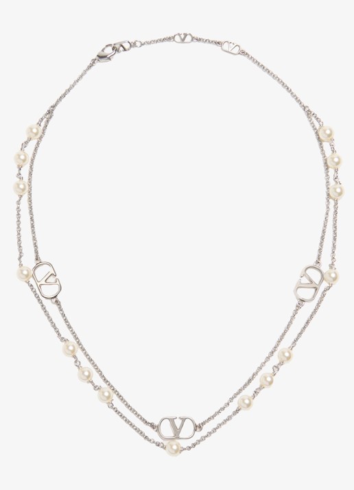 Valentino Garavani Vlogo Signature ketting met parel