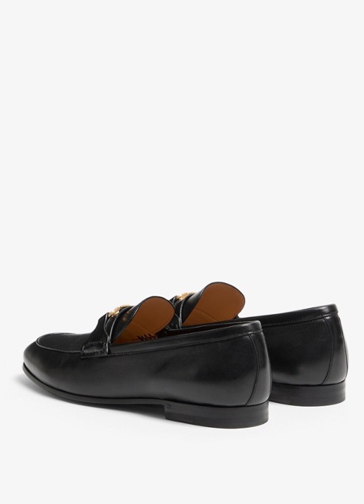 Valentino Garavani VLogo Signature loafer van lamsleer - achterkant zwart