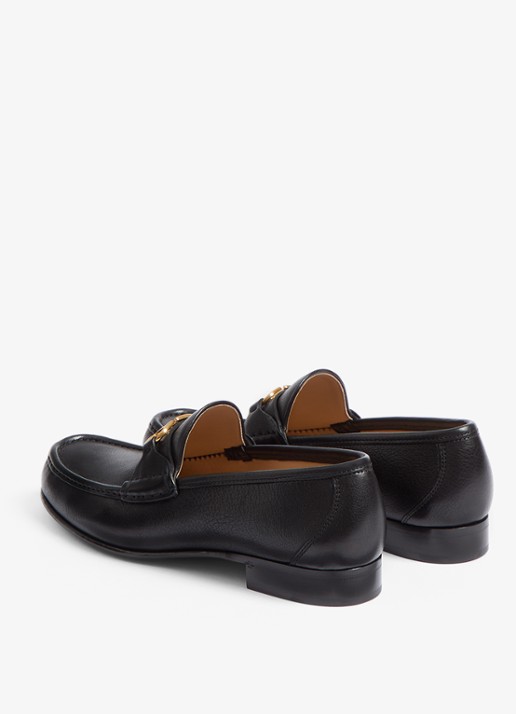 Valentino Garavani VLogo Signature loafer van leer - achterkant zwart
