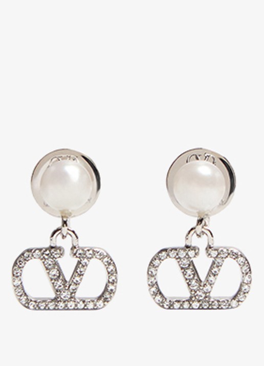 Valentino Garavani Vlogo Signature oorstekers met parel