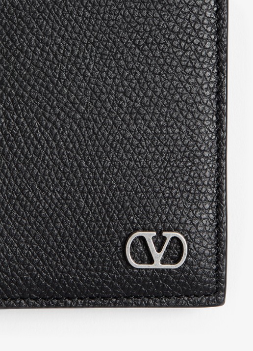 Valentino Garavani VLogo Signature portemonnee van kalfsleer - detail 5 zwart