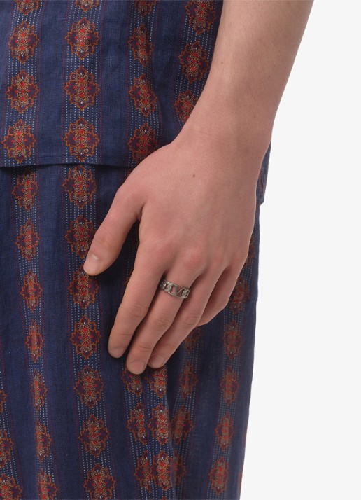 Valentino Garavani VLogo Signature ring met logo - voorkant 2 zilver