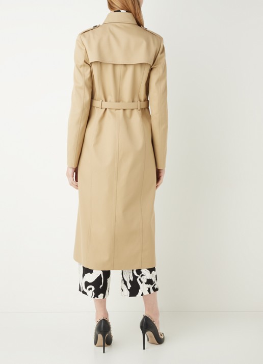 Valentino Trenchcoat in katoenblend met ceintuur  - achterkant 3 beige