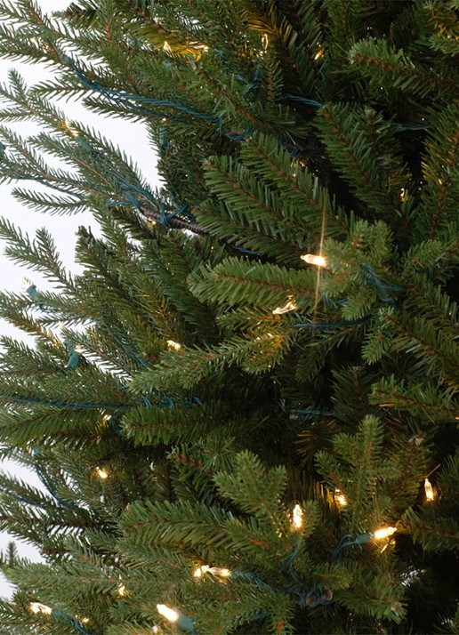 Van Der Gucht Arkansas kunstkerstboom met LED verlichting 183 cm - achterkant groen