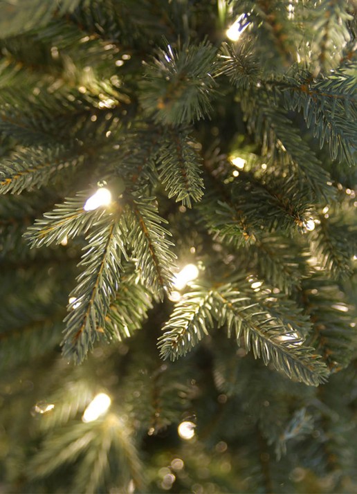 Van Der Gucht Everton kunstkerstboom met LED verlichting 122 cm - achterkant 2 groen