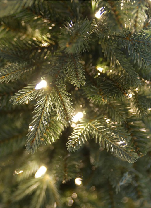 Van Der Gucht Everton Spruce kunstkerstboom met LED verlichting 61 cm - achterkant groen