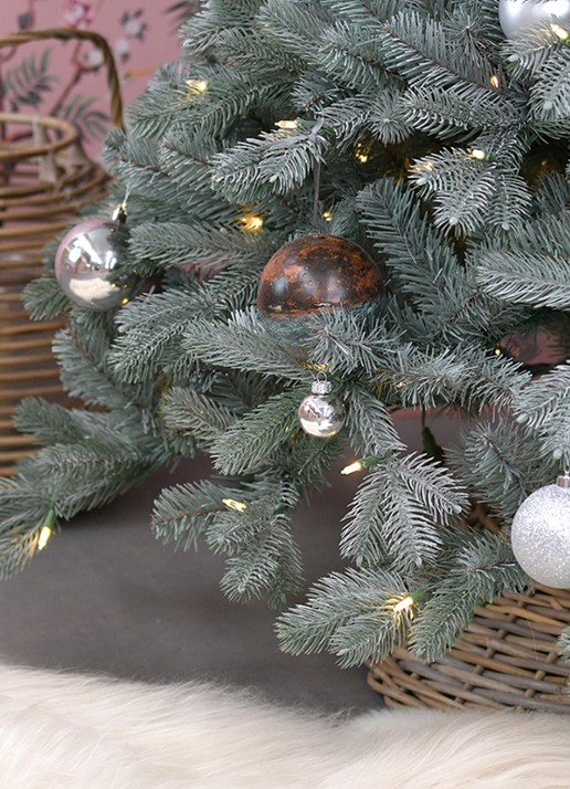 Van Der Gucht Frosted Colorado kunstkerstboom met LED verlichting 183 cm - detail 3 groen