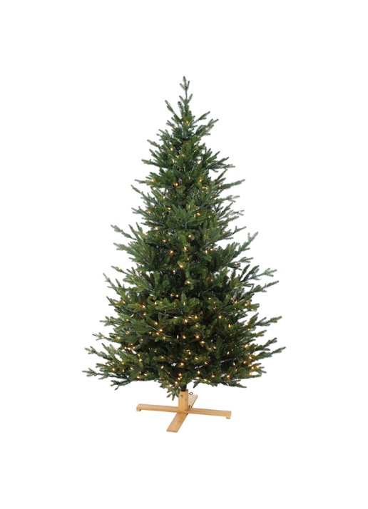 Van Der Gucht Göteborg kunstkerstboom met LED verlichting 228 cm