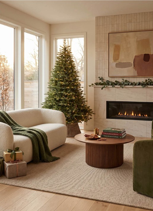 Van Der Gucht Kansas Green kunstkerstboom 210 cm - achterkant groen