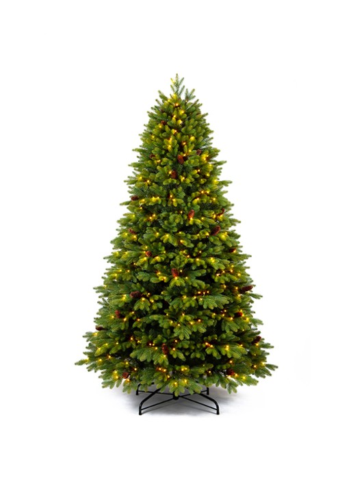Van Der Gucht Oakland kunstkerstboom met LED verlichting 195 cm